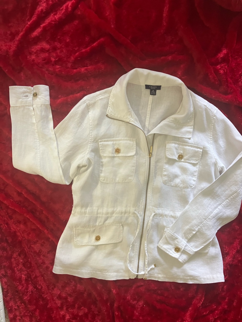 Chaps Linen Jacket - Picture 10 of 15